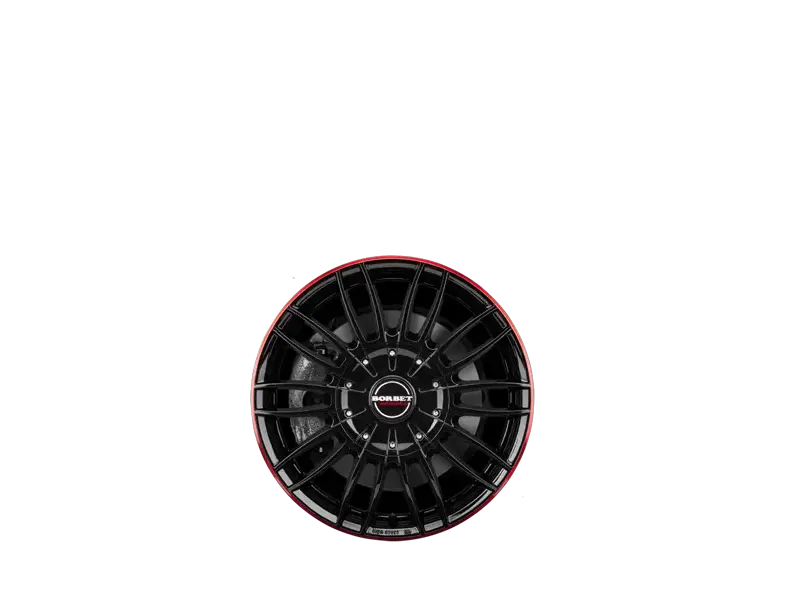 BORBET CW3 black glossy red ring