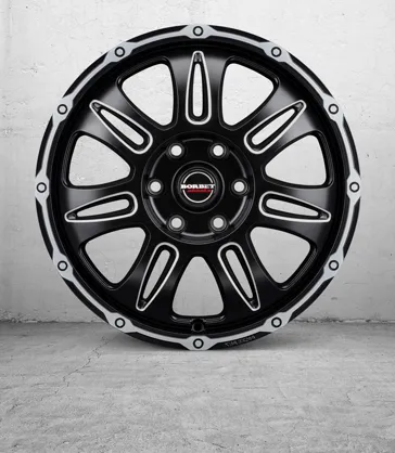 BORBET CW8 black rim window polished matt