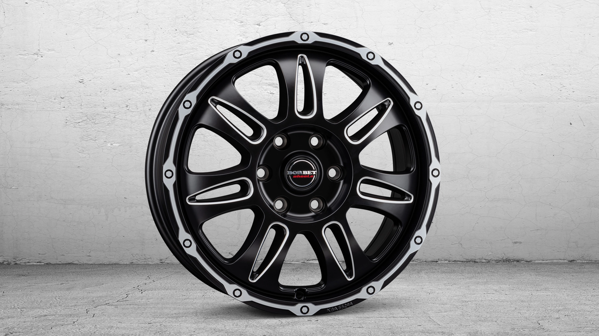 BORBET CW8 black rim window pol matt