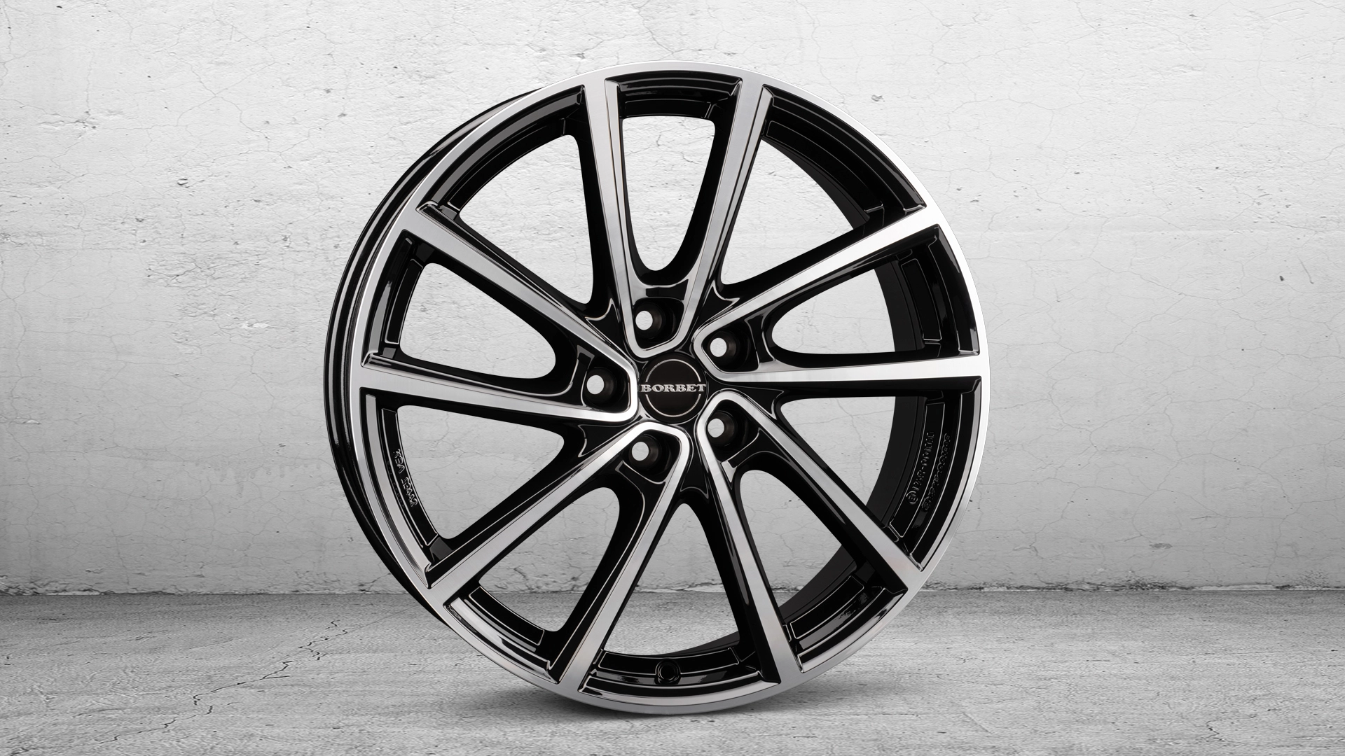 BORBET V black pol glossy