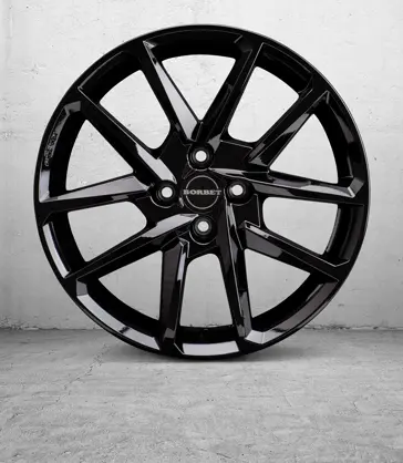 BORBET N 4 LOCH BLACK GLOSSY 1