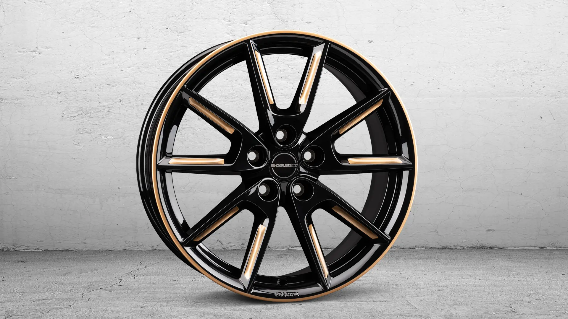BORBET LX18 black glossy gold spoke rim