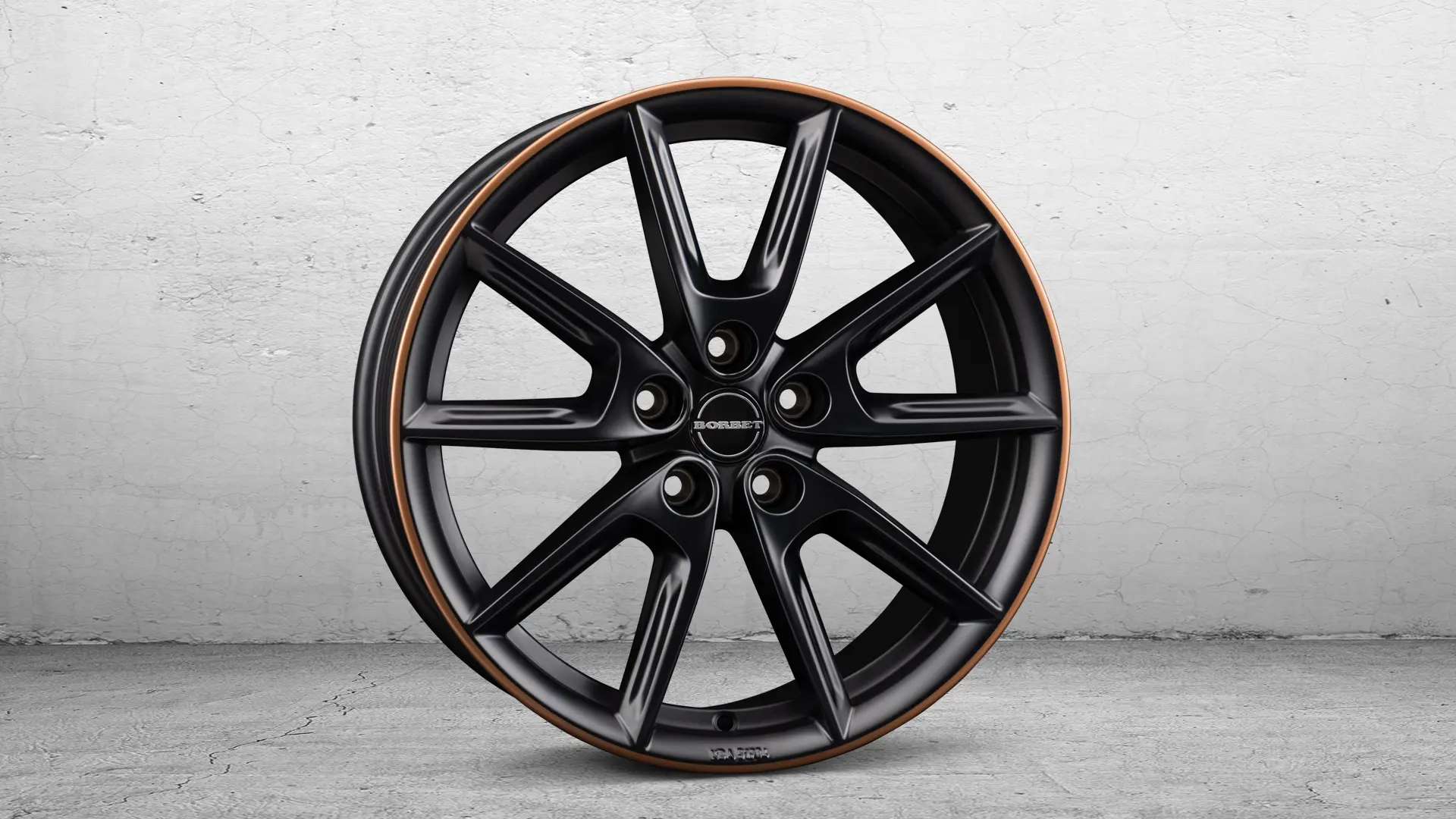BORBET LX18 black matt rim copper