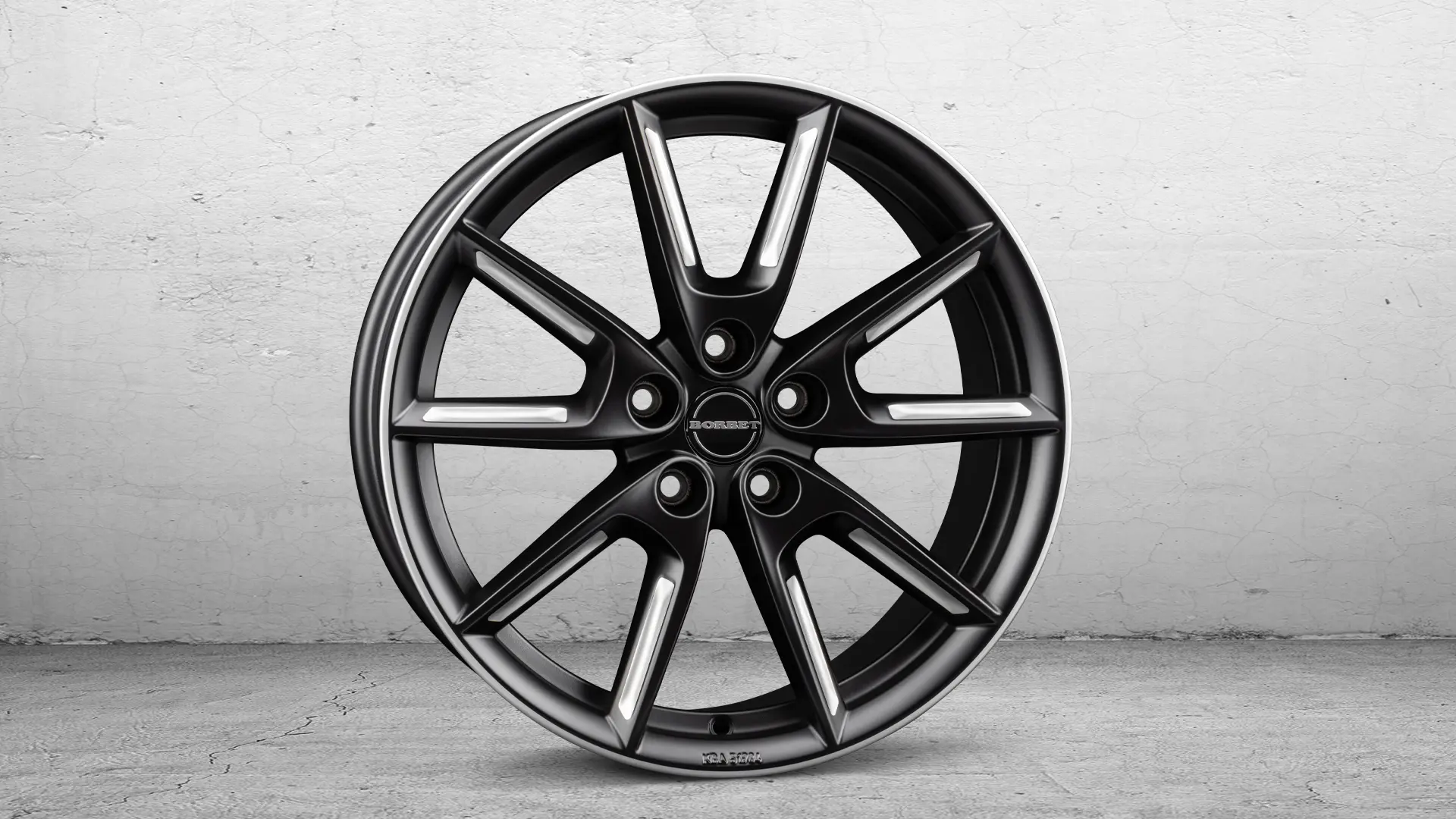 BORBET LX18 black matt silver spoke rim