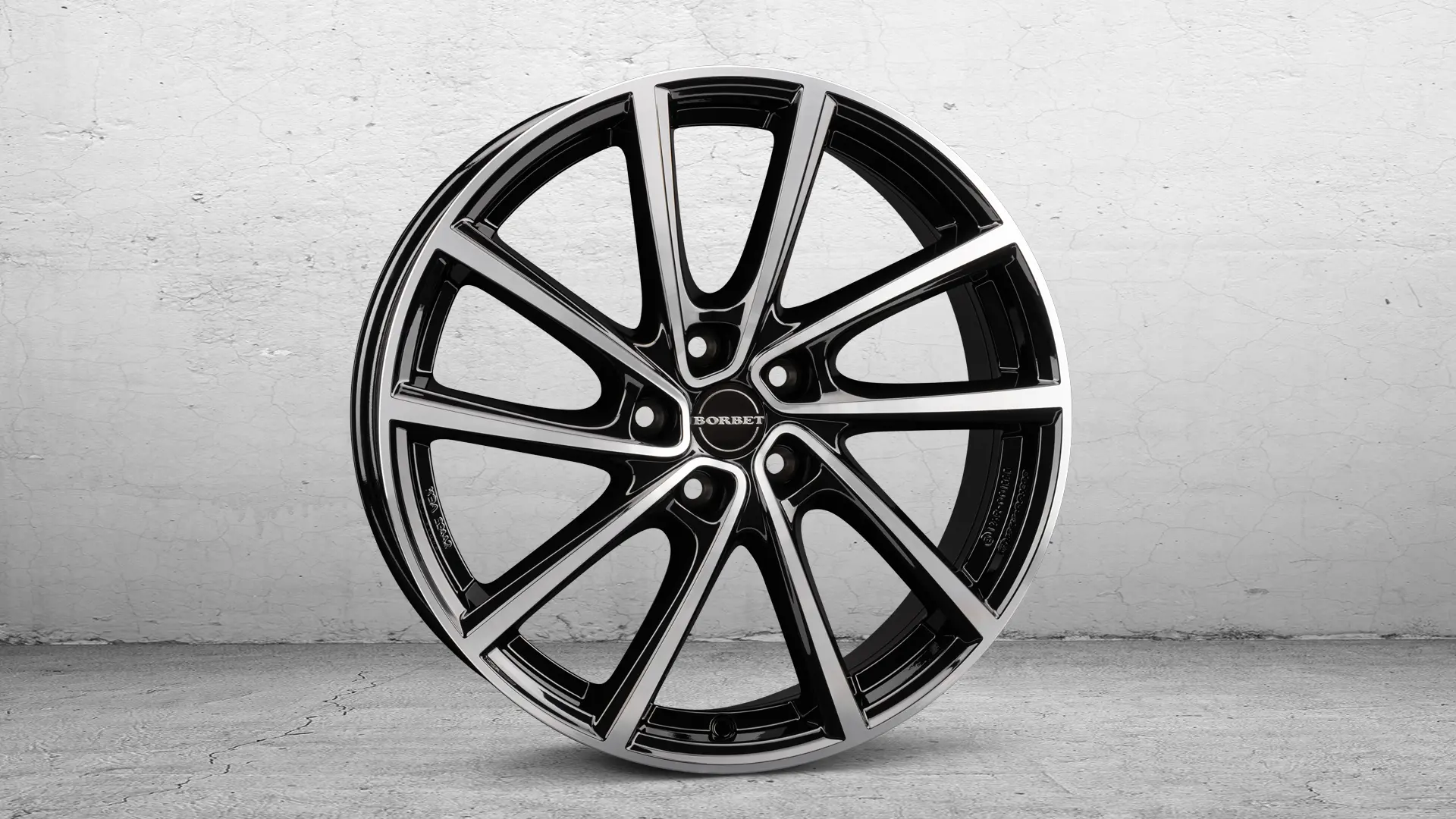 BORBET V black pol glossy